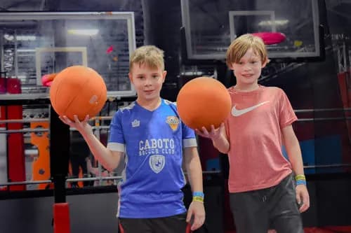 AeroSports campers enjoying active indoor camp activities