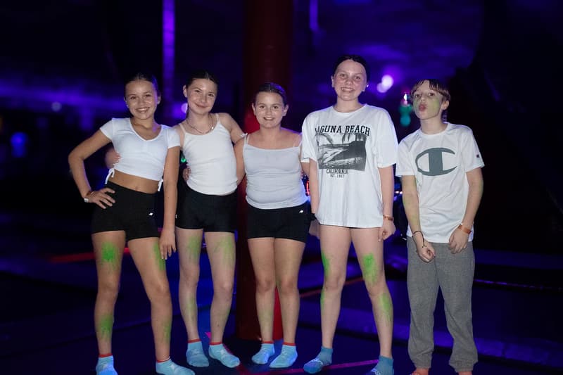 Kids enjoying summer camp activities at AeroSports trampoline park